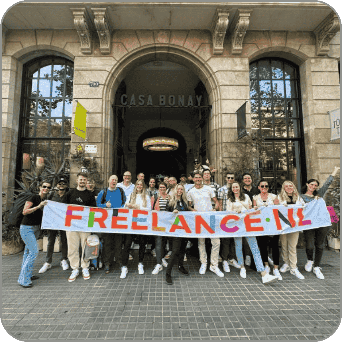 Het team van Freelance.nl in Barcelona.