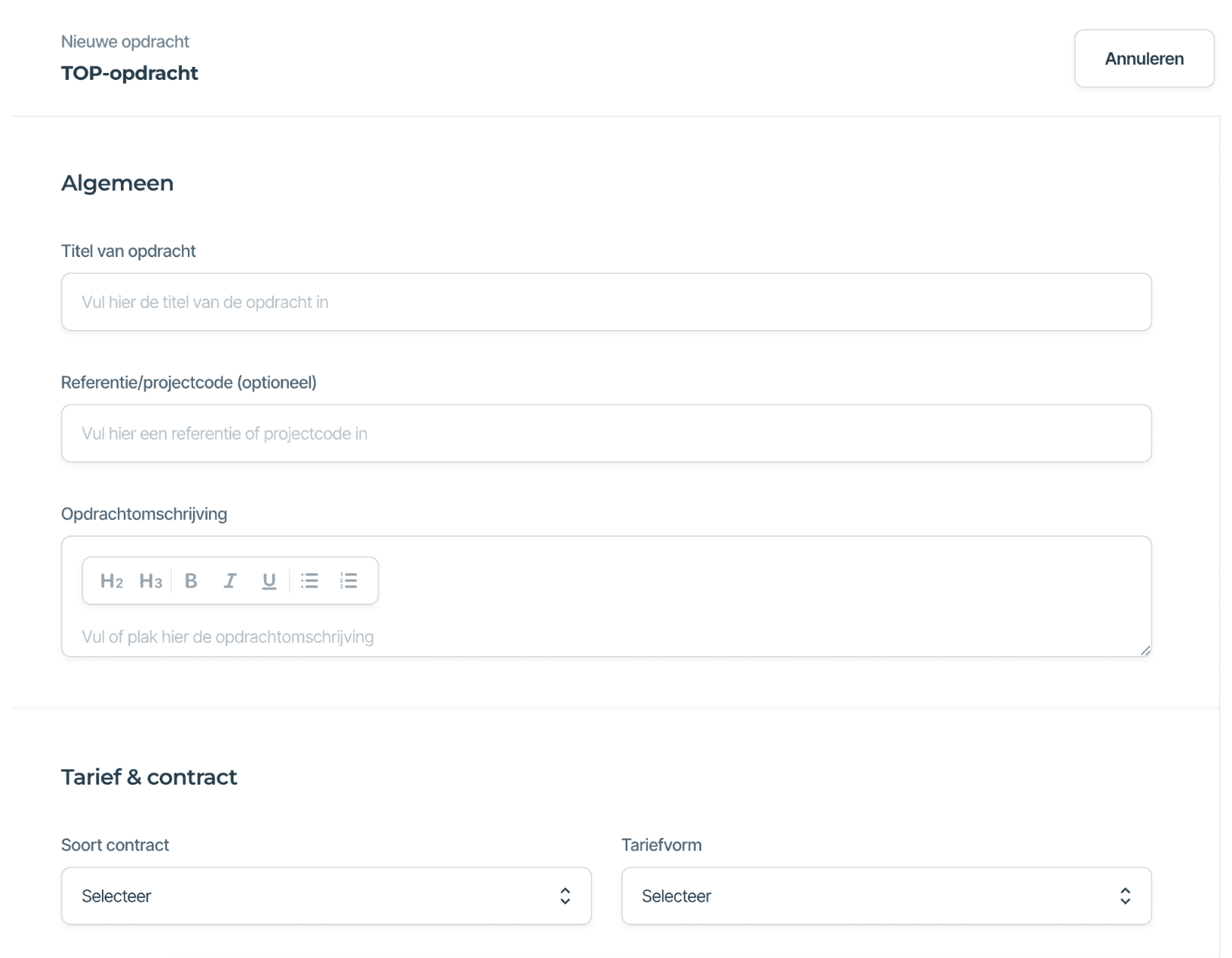 Stappenplan - Een freelance opdracht plaatsen.