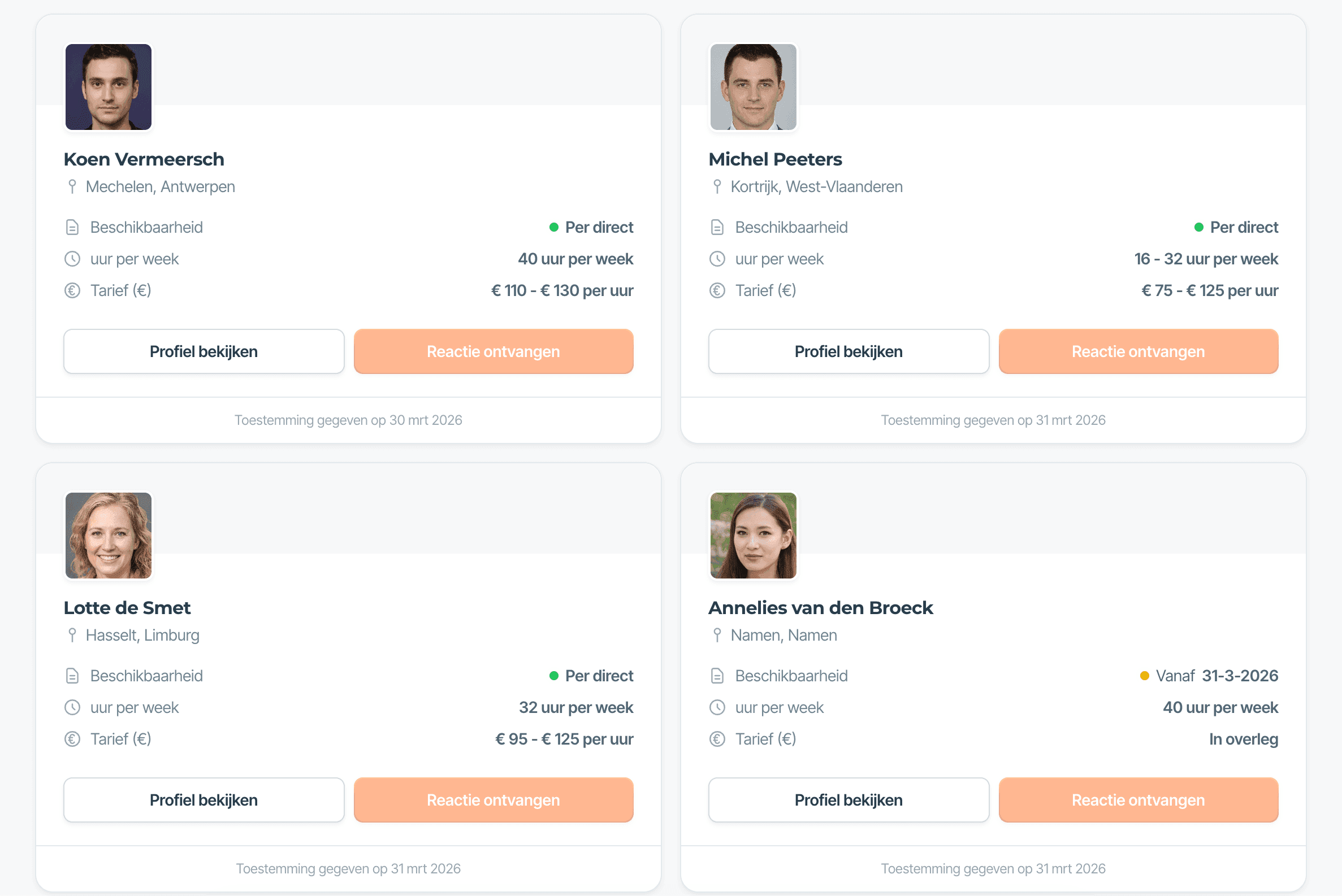 Vind en manage je kandidaten op Freelance.be.